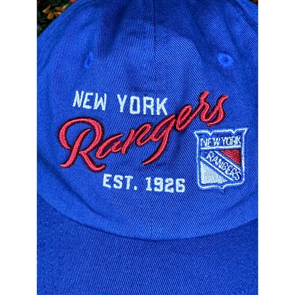 New York Rangers NHL Fanatics Hat Cap Blue Red White Adjustable Womens NEW NWOT - Picture 2 of 11